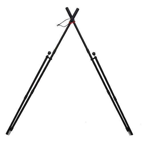 BOG Dead Silent Shooting Sticks gir stabilitet og holdbarhet med justerbare ben, laget av robust aluminium, perfekt for transport og nøyaktig skyting.