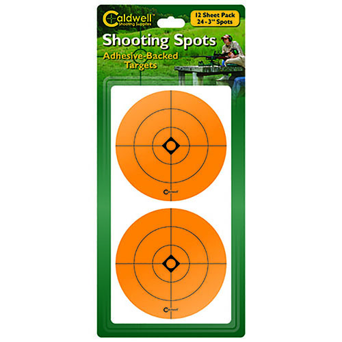 Caldwell Orange Shooting Spots er perfekte for å forbedre skyteøvelser. De er lette å feste på mål og gir synlige siktepunkter for bedre presisjon.