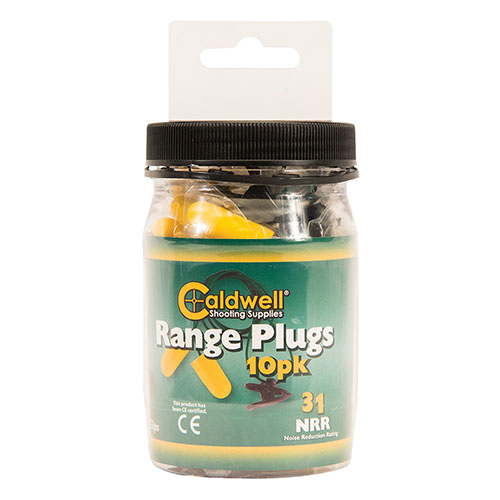 Caldwell Range Plugs med integrert snor og klips sikrer at du aldri mister ørepluggene. Laget av komfortabelt polyurethan-skum for enkel innsetting.