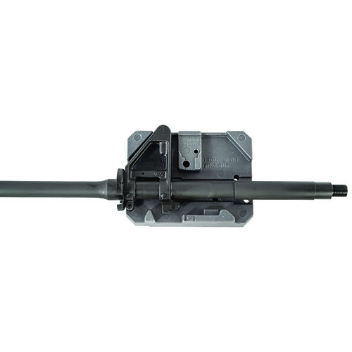 Wheeler AR-15 Bench Block gjør montering og demontering enklere med sine notcher og hull, perfekt for upper receiver, lower receiver, front sight og charging handle.