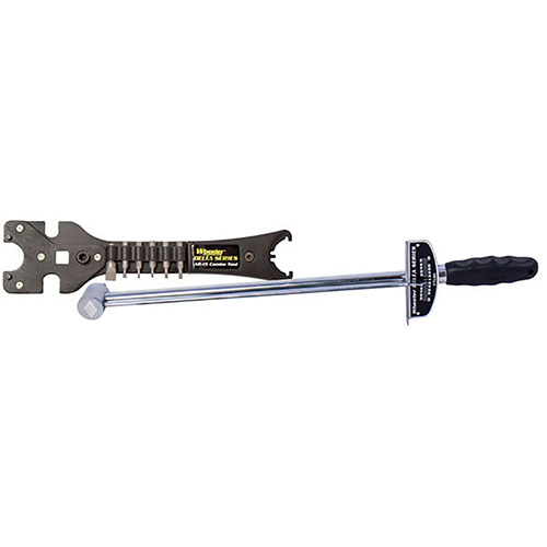 Wheeler Delta Series AR Combo Tool med momentnøkkel dekker de fleste AR-15 behov med slitesterk stål, bitdriver og seks vanlige bits for allsidighet.