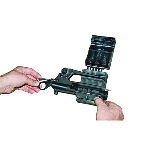 Delta Series AR-15 Upper Vise Block gir sikker klem på A2 og flattop mottakere, perfekt for montering, vedlikehold og rengjøring av AR-15.