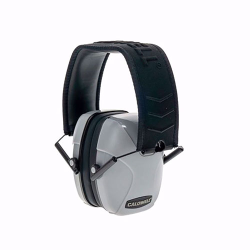 Caldwell Passive Earmuffs tilbyr 30dB NRR for maksimal hørselbeskyttelse, komfortable puter, og sammenleggbare design for enkel transport.