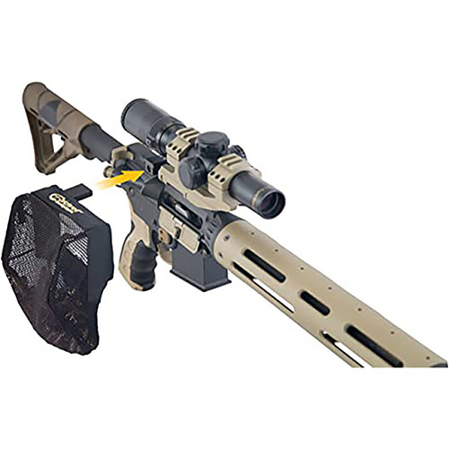 Caldwell AR-15 Pic Rail Brass Catcher festeres enkelt, fanger utkastet .223-kuler, har 100 runders kapasitet og gjør tømming enkelt med glidelås.