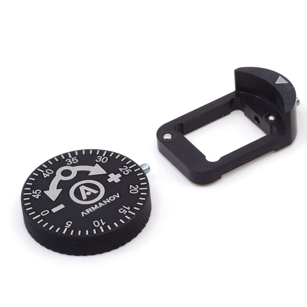 Armanov Clickable Dillon Precision Powder Thrower Knob gjør det enkelt å justere pulverdispenseren uten verktøy, med 50 presise klikk for rask endring mellom ladninger.