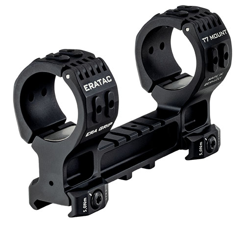 ERATAC T7-Mount gir solid feste for tilbehør på T7-systemet, med robust konstruksjon og to høyder for optimal justering og ergonomisk bruk.