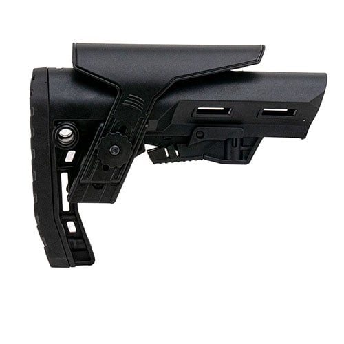 Scout AR-15 Mil-Spec Stock gir overlegen ergonomi, lav vekt, QD sling mount og solid stabilitet for raskere måloppnåelse og komfortabel skyting.