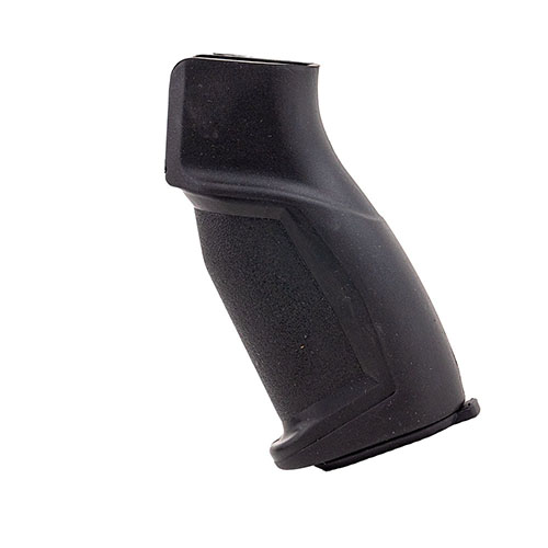 Breacher AR-15 Pistol Grip er laget av fiberglassforsterket polyamid for holdbarhet, med gummiert overflate for bedre grep og vanntett rom for oppbevaring.