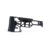 MDT Skeleton Rifle Stock V5 Standard tilbyr verktøyløs justering for optimal komfort og ytelse, med tilpasning av cheek riser og buttpad for perfekt passform.