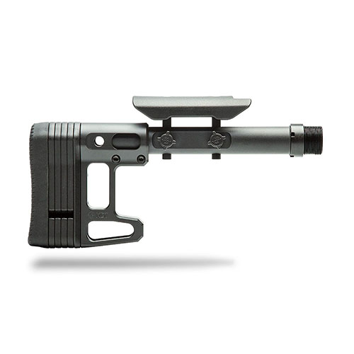 MDT Skeleton Carbine Stock, Lite er en lett, justerbar aluminiumskolbe med M-Lok spor, 4 LOP spacere og to QD sling swivel sockets, perfekt for AR-15.