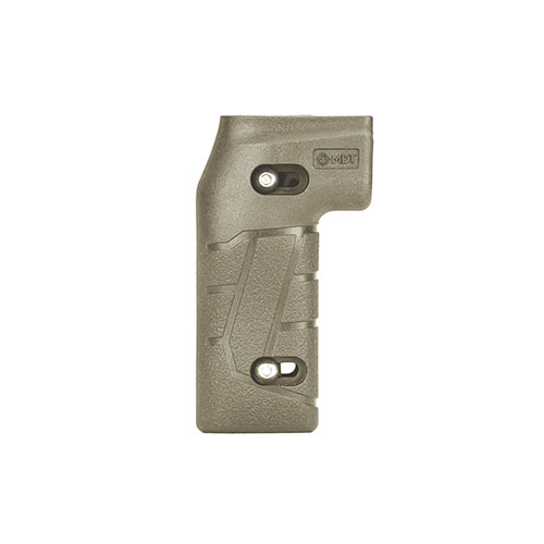 MDT justerbart vertikalt pistolgrep gir optimal fingerplassering og komfort med modulære paneler, perfekt for presisjonsskyting og tilpasning.