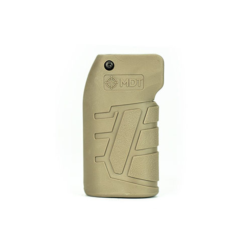 MDT Vertical Grip Elite er den mest justerbare grepet for AR-15, kompatibel med chassisrifler og AR10/15, perfekt for optimal kontroll og komfort.