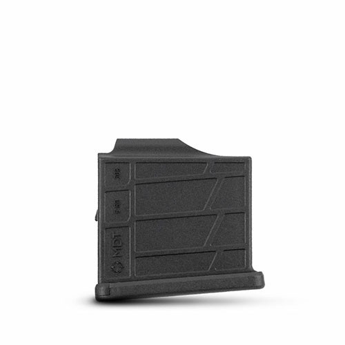 MDT Polymer AICS magasin for 308/6.5 Creedmoor tilbyr høy holdbarhet, 5 runder kapasitet og er kompatibel med flere chassissystemer for pålitelig ytelse.