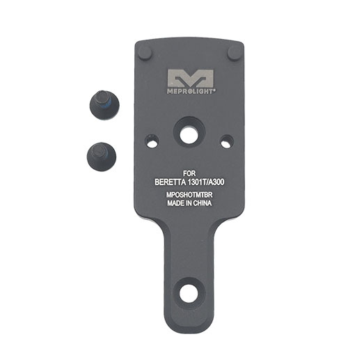 MPO PRO-F, RED & RMR SHOTGUN PLATE fra MEPROLIGHT gir optimal montering for Beretta 1301T/A300, med forbedret sikte og raskere måloppnåelse.