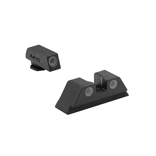 MEPROLIGHT® Tru-Dot® natt sikter gir over 85% økt treffeffektivitet, med selvlysende dotter for dag- og nattbruk, perfekt for alle lysforhold.