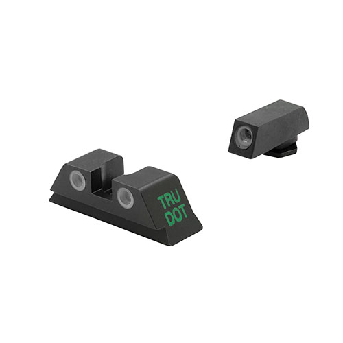 MEPROLIGHT® Tru-Dot® sikter forbedrer treffsikkerheten under alle lysforhold med selvlysende tritium, perfekt for både dag og natt.