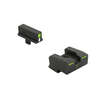 MEPROLIGHT Tru-Dot R4E Pistol Set gir over 85% økt treffeffektivitet med selvlysende sikter for dag og natt, perfekt for alle lysforhold.