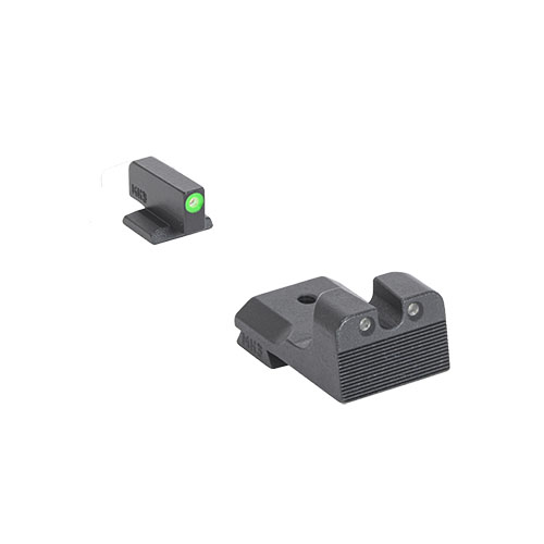HYPER BRIGHT™ sikter gir overlegen synlighet i alle lysforhold med tritium, er alltid på, og er holdbare for endeløse skudd under tungt recoil.