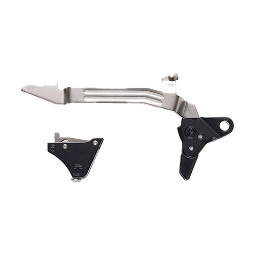 GLOCK PIVOT SAFETY TRIGGERS fra TIMNEY gir en ren og presis avtrekksfølelse med en trekkvekt på 3 lb, enkel installasjon uten permanente modifikasjoner.