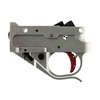 RUGER 1022 SILVER Trigger Complete Assembly fra TIMNEY gir presisjon og kontroll med en 2,75 lb avtrekksvekt, enkel installasjon og et stilrent design med sølvhus og rød sko.