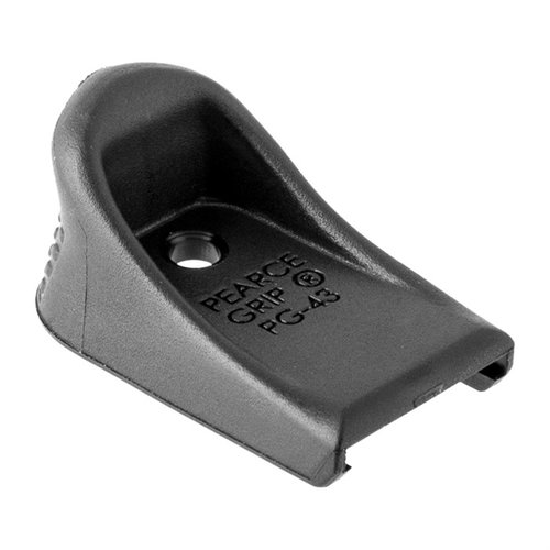 Grip Extension for Glock® 43 gir deg bedre grep og kontroll over rekyl, uten å øke magasinets kapasitet eller vekt. Gjør skyting mer komfortabel.