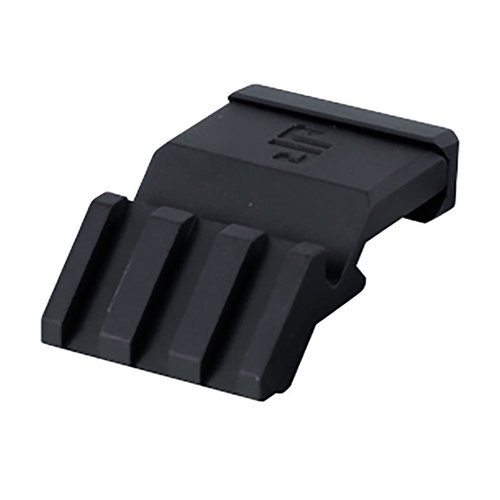 J P ENTERPRISES 45 graders offset adapter gjør det mulig å montere små red-dot sikter i en 45 graders posisjon for nærmål, med aluminiumkonstruksjon og svart finish.