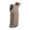 MOE-K2 grepet gir en mer vertikal grep vinkel for kort LOP, har aggressiv tekstur for bedre kontroll og er kompatibelt med Magpul Grip Cores for lagring.