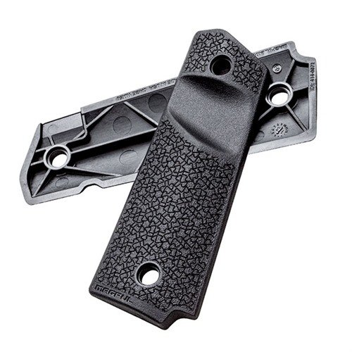 MOE® Grip Panels for 1911 Full Size gir en solid og komfortabel grep med anti-glid tekstur, er kompatible med ambidextrous safeties og har aggressiv magasinutløser.