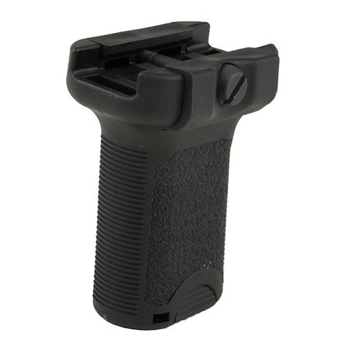 PICATINNY BCMGUNFIGHTER SHORT VERTICAL GRIP gir en forbedret kontroll og håndtering av våpen, er lett å montere, og har en praktisk oppbevaringsrom.