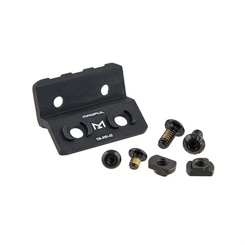 M-LOK Offset Light/Optic Mount gir en ambidekstrøs plattform for montering av våpenlys eller optikk på M-LOK håndtak, laget av Mil-Spec anodisert aluminium.