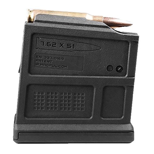 PMAG 7.62 AC er en pålitelig polymermagasin for .308 Winchester, med forbedret design, økt kapasitet og kompatibilitet med AICS-bunnmetall.