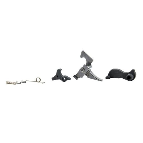 ALG AK Trigger Enhanced gir en lettere og skarpere avtrekksopplevelse for AK47 og AK74, laget av S7 verktøystål med hard smøring og Black Nitride hammer.