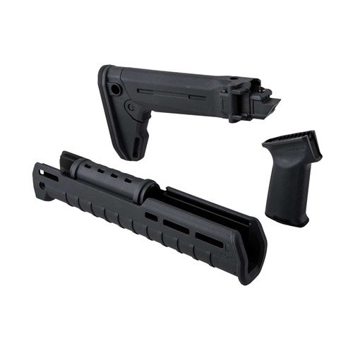 Oppdater din Kalashnikov med Magpul Zhukov-S Stock og Hand Guard, som gir en sammenleggbar, ergonomisk løsning med M-LOK festepunkter for moderne skyting.