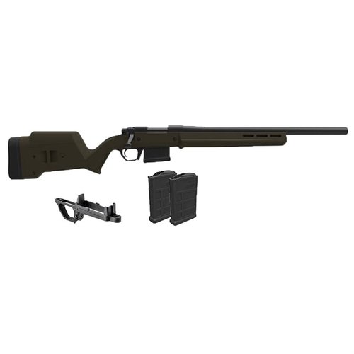 Oppgrader din Remington 700 med Magpul Hunter 700 stokk, M-LOK-kompatibel, justerbar lengde og høyde, og inkluderer to 10-skudds PMAG 7.62 AC magasiner.