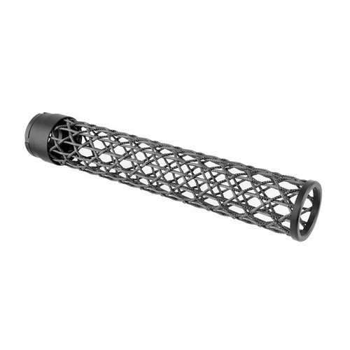 EDGE HANDGUARD fra BRIGAND ARMS er lett, laget av vevd karbonfiber, tilgjengelig i lengder fra 7 til 15 tommer, og inkluderer standard free float barrel nut.