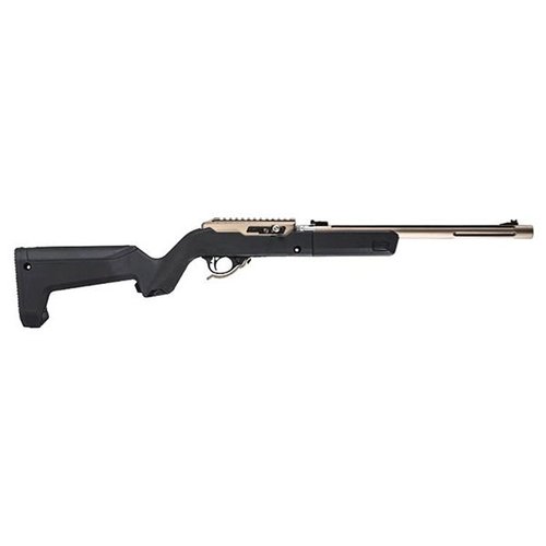 Magpul X-22 Backpacker stock gir en kompakt og funksjonell løsning for Ruger 10/22 Takedown, med lagringsmuligheter og ergonomisk design.