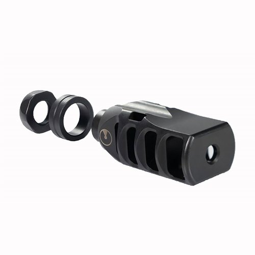 Ultradyne Pegasus 6.5 Creedmoor Compensator reduserer rekyl og gir jevn gassutslipp, perfekt for presisjonsskyting med optikk. Passer 5/8-24 TPI.