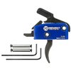 Midwest Industries Enhanced Drop-In Curved Trigger gir en 3.5 lbs avtrekksvekt, glatt brudd og enkel installasjon for AR-15 med små pinner.