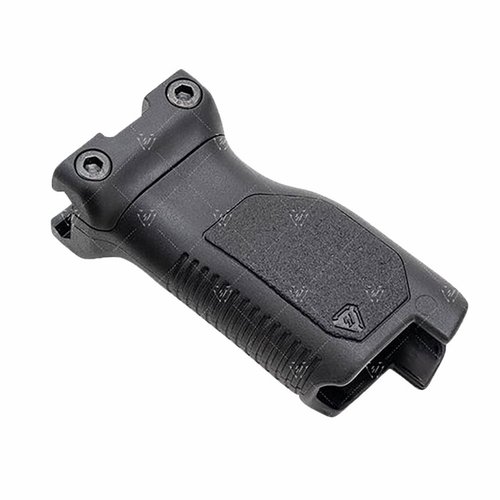 Strike Industries Angled Grip med kabelhåndtering gir bedre kontroll, stabilitet og organisering av kabler, perfekt for 1913 Picatinny rails.