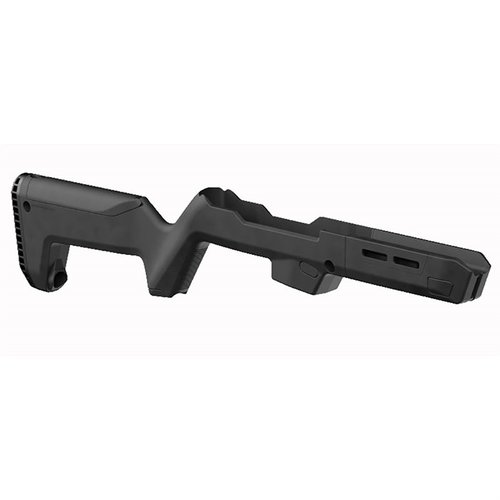 Magpul PC Backpacker Stock gir optimal bærbarhet, M-LOK festepunkter, vanntett grip, og lagringsplass for magasin, perfekt for Ruger PC Carbine.
