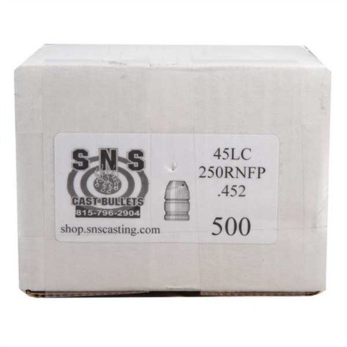 Oppdag ROUND NOSE FLAT POINT .45 kaliber kuler! 🎯 250gr RNFP for presisjonsskyting. Kjøp 500/box fra SNS CAST BULLETS.
