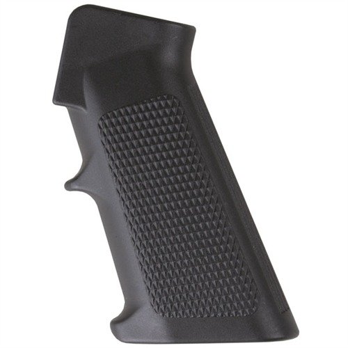 AR-15 A2 STYLE PISTOL GRIP gir et komfortabelt grep med rene linjer og enkelt fingerledd, laget i holdbar polymer og passer til både rifle og karabin.