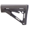 AR-15 CTR Stock gir en solid følelse med friksjonslås, rask justering av lengde, og komfortabel gummibakplate, tilgjengelig i flere farger.