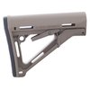 AR-15 CTR Stock fra MAGPUL gir en solid følelse med friksjonslås, justerbar lengde, og komfortabel gummibakkant. Passer til mil-spec buffer tubes.