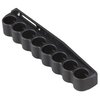 Robust og lett aluminum shell holder for 12 gauge, plasserer ekstra skudd på venstre side av receiveren for raske taktiske omlasting.