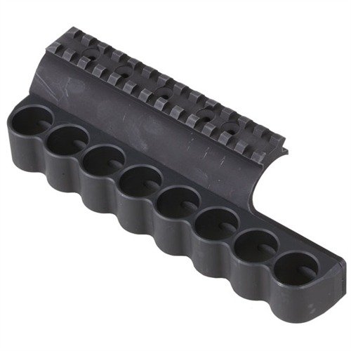 Rugged og lett aluminiumsskjold holder 8 runder 12 gauge patroner på venstre side av mottakeren for rask taktisk omlasting, perfekt for Benelli M4/M1014.