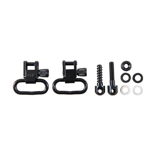 All-stål swivels uten plastdeler gir pålitelighet og rask frakobling, perfekt for flere rifler. Sikres med knurl cylinder mutter for å unngå utilsiktet åpning.