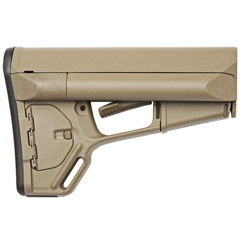 AR-15 ACS Stock gir ekstra lagringsmuligheter, komfortabel cheekweld og et dobbelt låsesystem for sikker justering av lengde, perfekt for taktiske operasjoner.