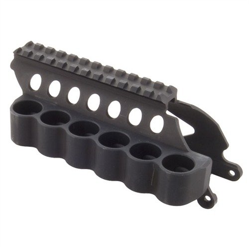 Rugged og lett aluminiums shotshell holder som gir rask tilgang til ekstra 12 gauge patroner for hurtig taktisk omlasting.