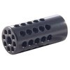 RUGER 10/22 kompensatoren har en stor intern ekspansjonskammer og 48 ventilhull som reduserer rekyl og løpshopp for raske oppfølgingsskudd.